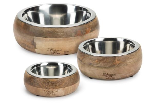 Designed by Lotte Hundenapf Katzennapf Holz